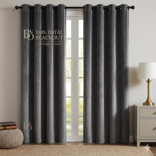Premium Blackout Drapes Pair: 100% Light Blocking & Thermal Insulated