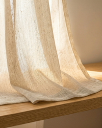 Textured Flax Linen Voile Drapes: The Minimalist Collection
