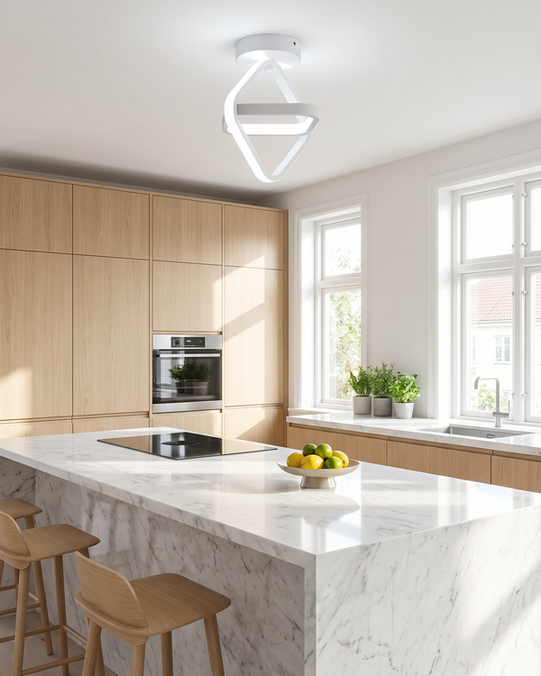 Infinity Series: Minimalist Geometric Dual-Ring LED Ceiling Light
