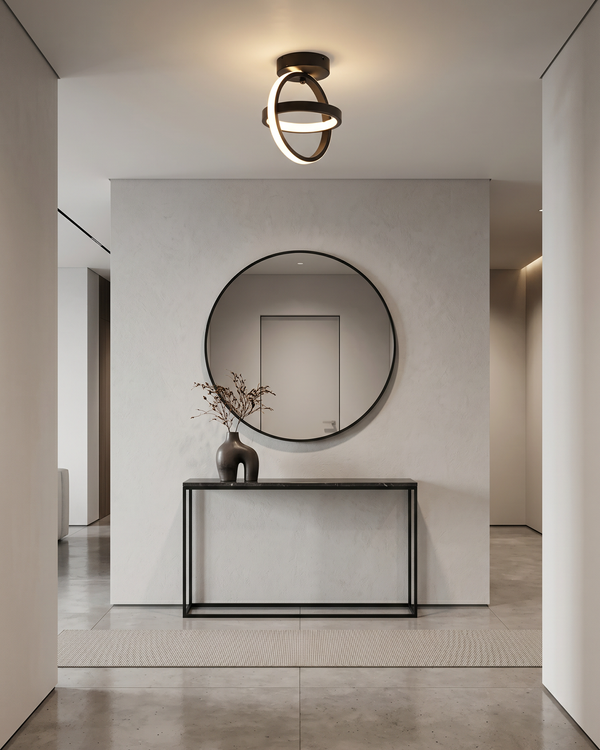 Infinity Series: Minimalist Geometric Dual-Ring LED Ceiling Light