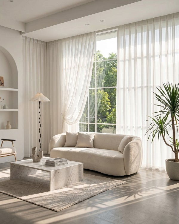 The Villa Collection: Luxury Thick Chiffon Window Curtains