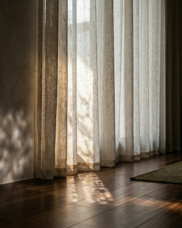 Textured Flax Linen Voile Drapes: The Minimalist Collection