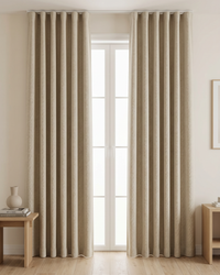 Premium French Cream Blackout Curtains for Living Room & Bedroom