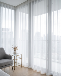 Premium White Tulle Drapes: Custom Fit for Your Living Space