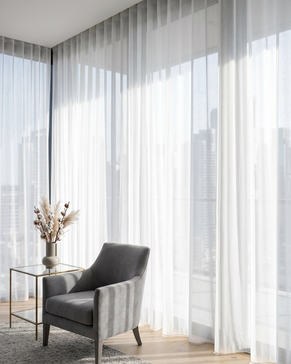 Premium White Tulle Drapes: Custom Fit for Your Living Space