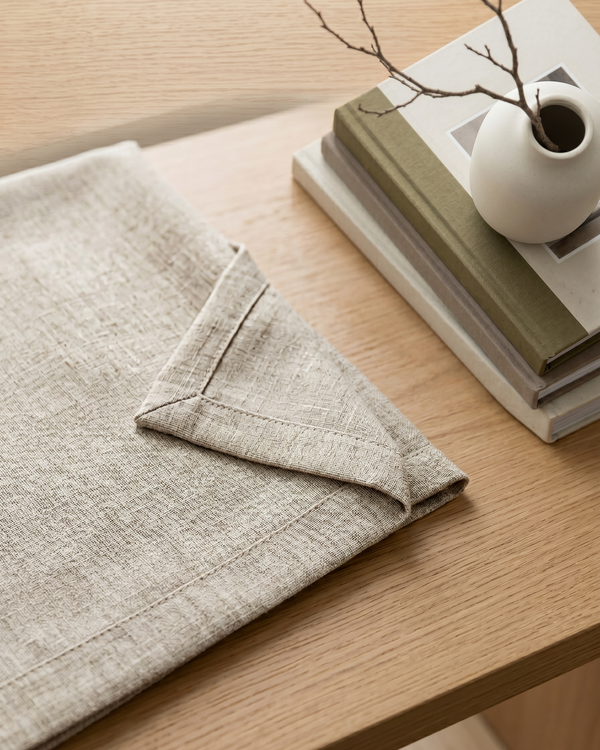 Linen Whisper Sheer Curtains – Elegant Semi-Shade Drapes in Beige, Grey or Cream White | Soft S-Fold Luxury Window Panels