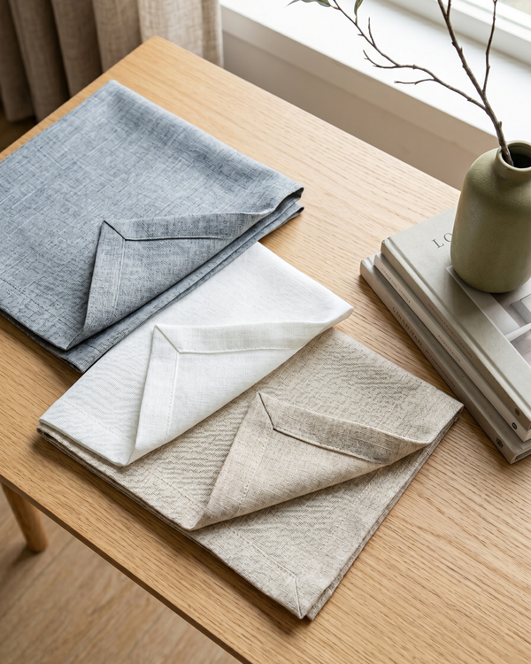 Linen Whisper Sheer Curtains – Elegant Semi-Shade Drapes in Beige, Grey or Cream White | Soft S-Fold Luxury Window Panels
