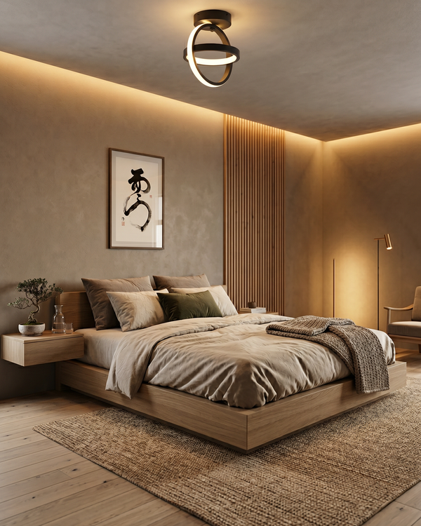 Infinity Series: Minimalist Geometric Dual-Ring LED Ceiling Light