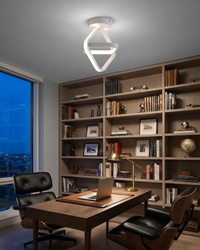 Infinity Series: Minimalist Geometric Dual-Ring LED Ceiling Light