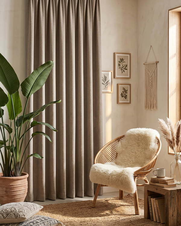Asazal Linen Blackout Curtains for Living Room Bedroom High Quality Full Shading Decoration Luxury Modern Opaque Window Drapes