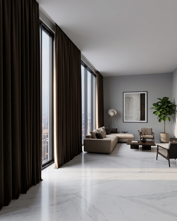 Premium French Cream Blackout Curtains for Living Room & Bedroom