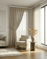 Textured Flax Linen Voile Drapes: The Minimalist Collection