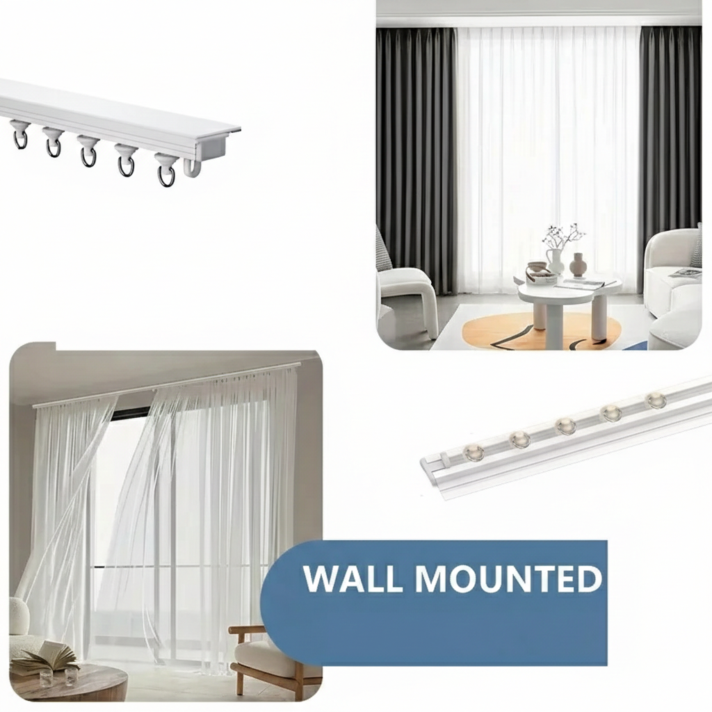 Smart-Stick Sliding Curtain Track