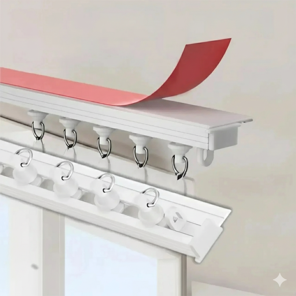 Smart-Stick Sliding Curtain Track