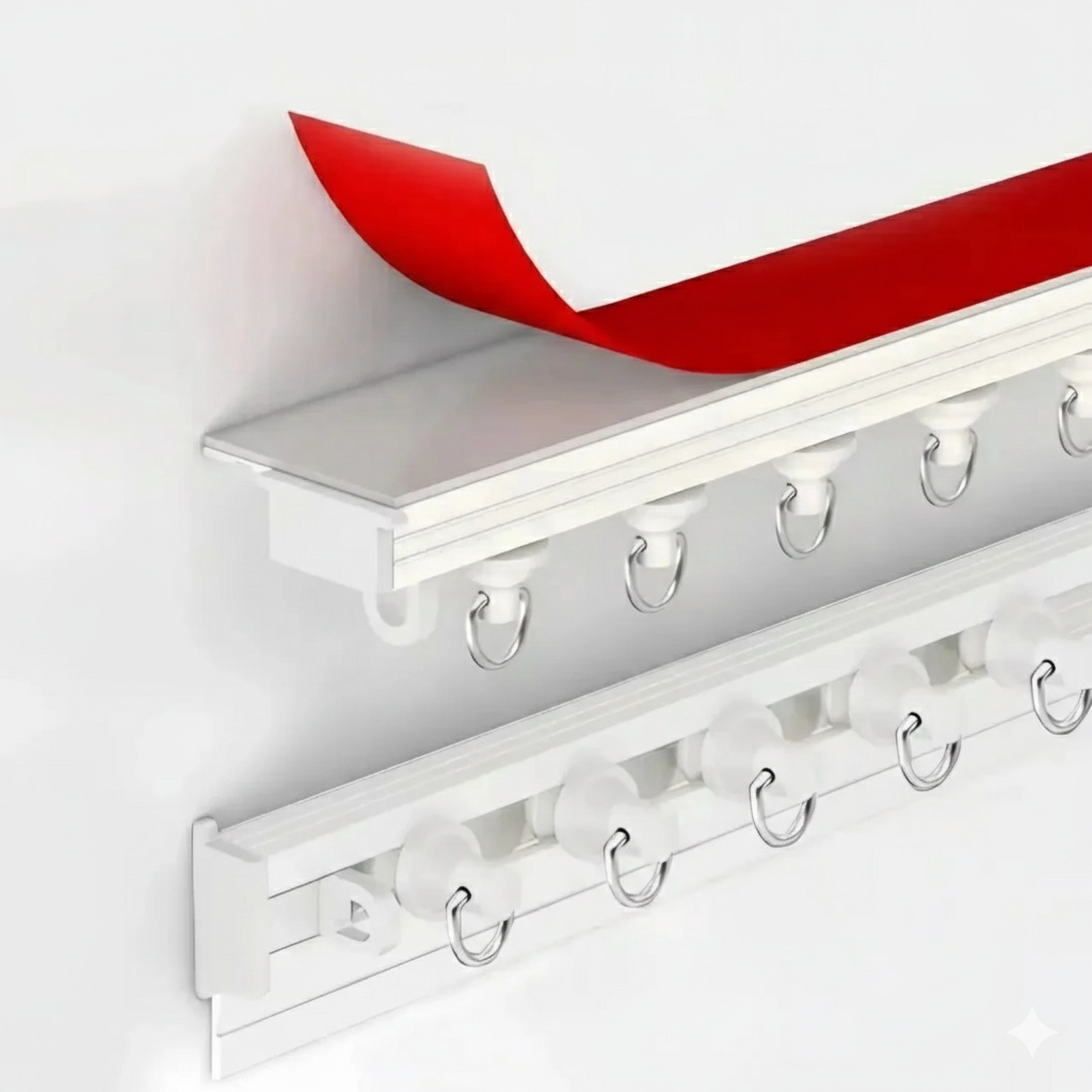 Smart-Stick Sliding Curtain Track