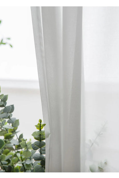 S Fold Wavy Curtains Super Soft Snow Pure White Window Tulle Wave Curtains for Living Room Big Chiffon Sheer Voile Bedroom