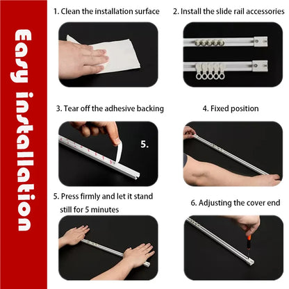 Smart-Stick Sliding Curtain Track