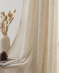 Textured Flax Linen Voile Drapes: The Minimalist Collection